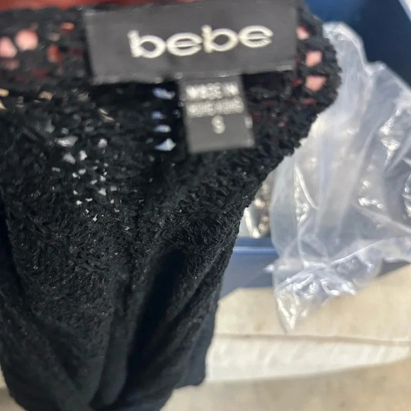 Bebe Oversized Mesh Wrap Cardigan - Picture 2 of 5